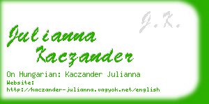 julianna kaczander business card